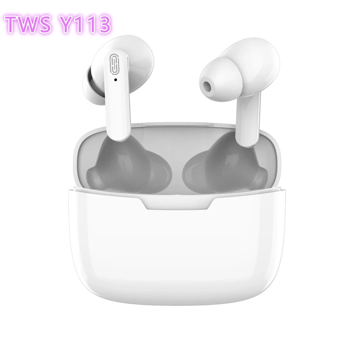 

V5.1 Earbud TWS Wireless Earphone Touch Operation Waterproof Sports Noise Cancel Music earbuds mini With Mic, White,black