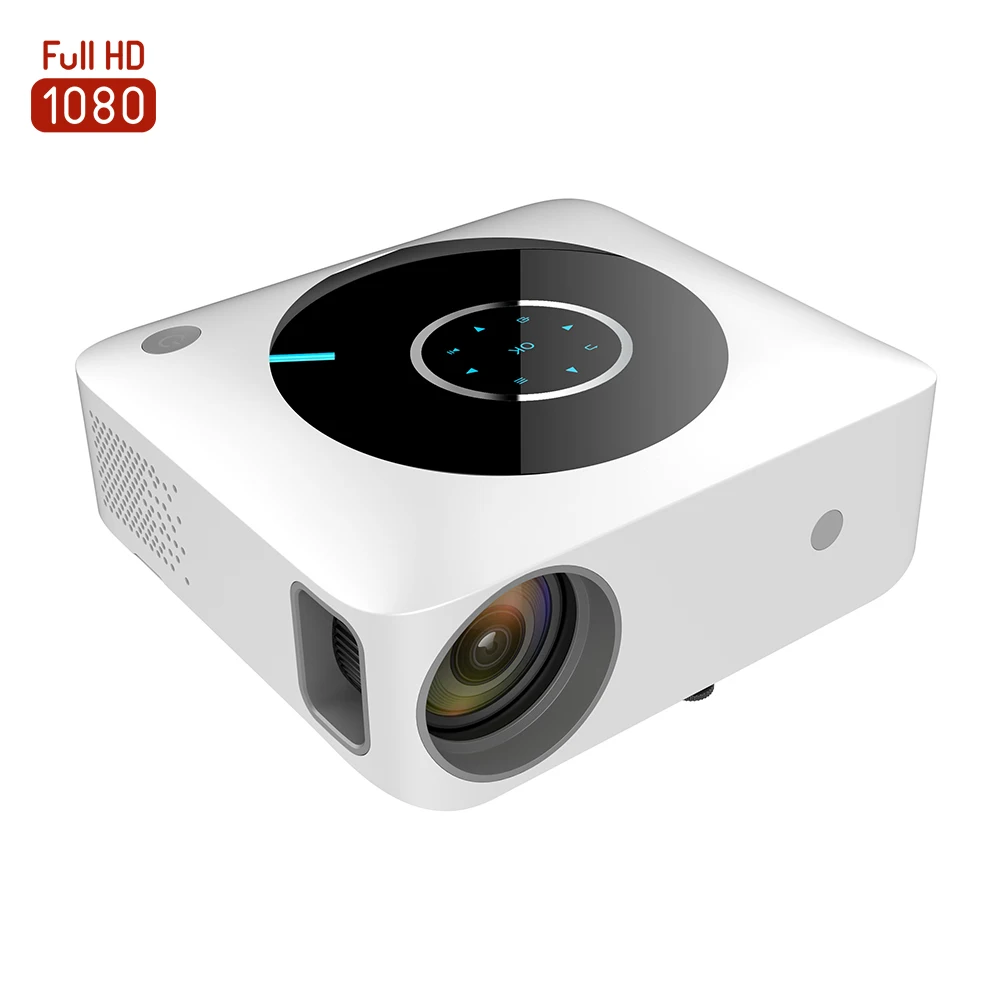

[New Design Amazon Hot Projector] Hot Selling OEM Full HD LED LCD Mini Projector 4k 1080p, White