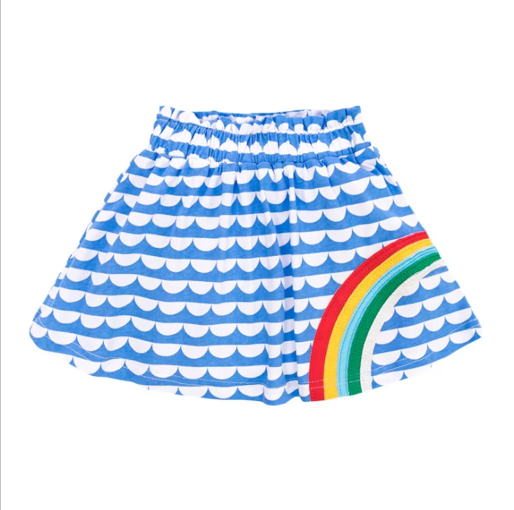 

Cute Rainbow Printed Design Summer Kids Clothing OEM Baby Girl Skirt