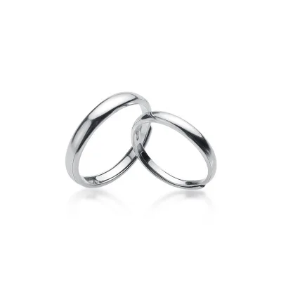 

Fashion Cuff Ring Sterling Silver Ring For Simple Design Jewelry Couple Ring, As picture