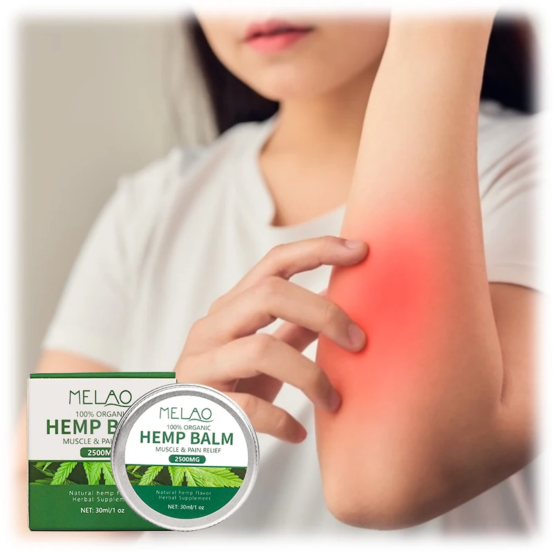 

OEM 100% Natural Organic Hemp Cream Muscle Joint Pain Relief CBD Hemp Balm For Body Face, Green
