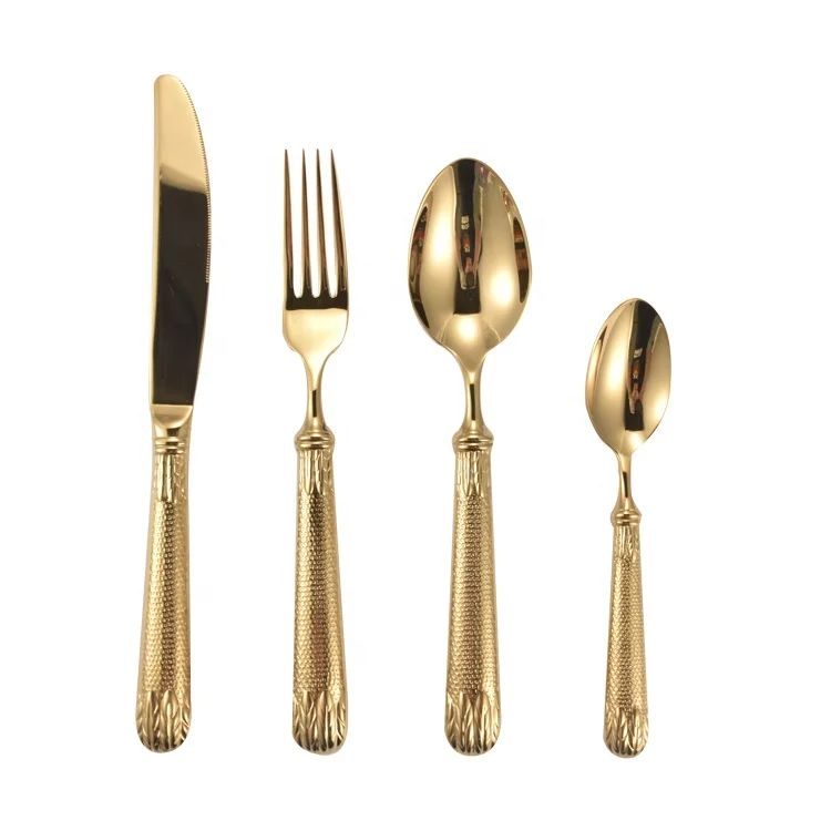 

24K Gold Plated 24 Piece Cutlery Set