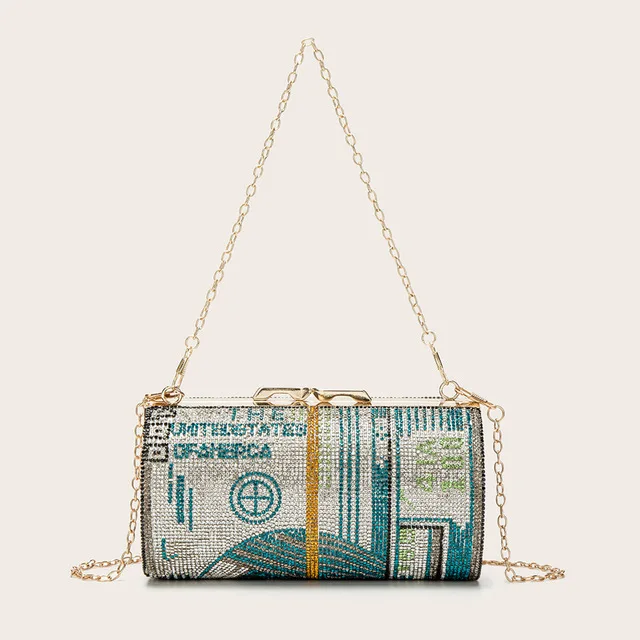 

Ladies Evening Clutch Handbags Rhinestone Money Bags Purse Crystal Diamond Sparkly Bling Money Purse For Women, Blue/pink/black