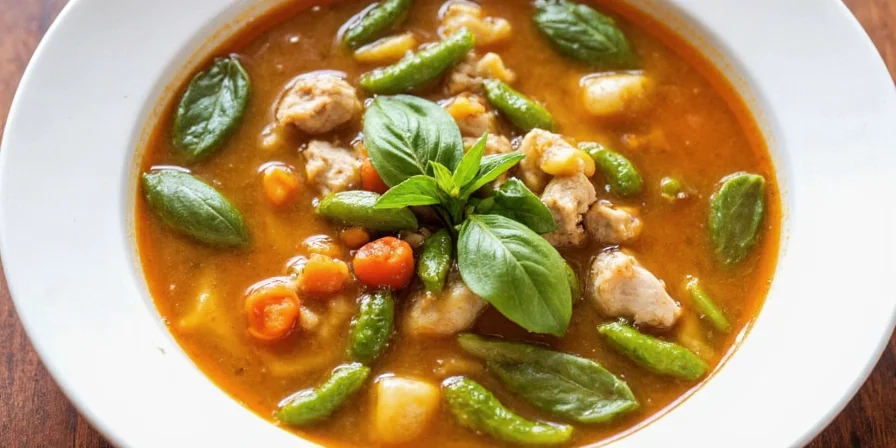 Spices used in chicken basil soup