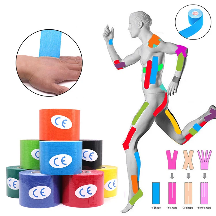 
new product oem accepted medical waterproof cotton elastic athletic sports kinesiology tape compression tape 