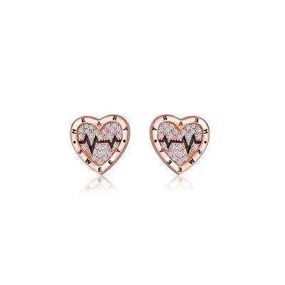 

PONEES 2021 new Korean 925 Sterling Silver Earrings Heart-shaped Stud Earrings Exquisite And Simple Earrings For Women