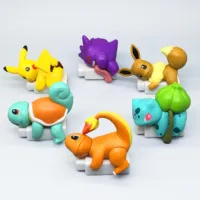 

New Arrival 6PCS Pokemon Mobile Animal Customized PVC Data Line USB Cable Protect Cover Cute 3D Cable Bite For Phone