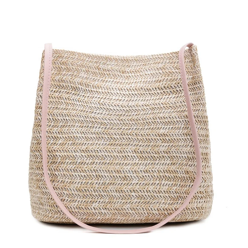 

Hot Selling High Quality Straw Bag Women With Low Price, Brown,white,pink