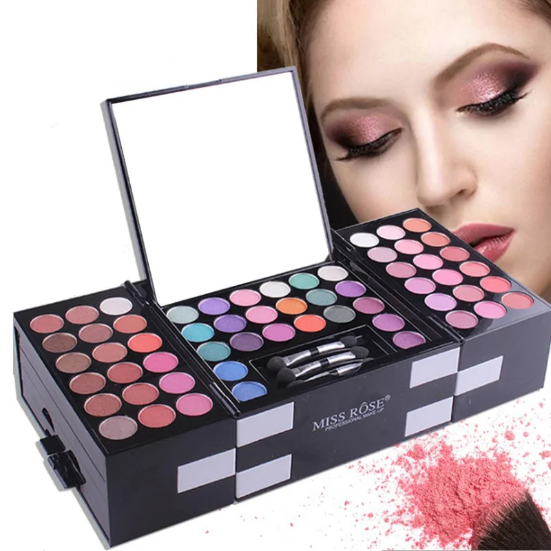 

Miss Rose 142 Color Eye Shadow 3 Color Blush 3 Color Eyebrow Powder Makeup Set Makeup Artist Special Makeup Wholesale