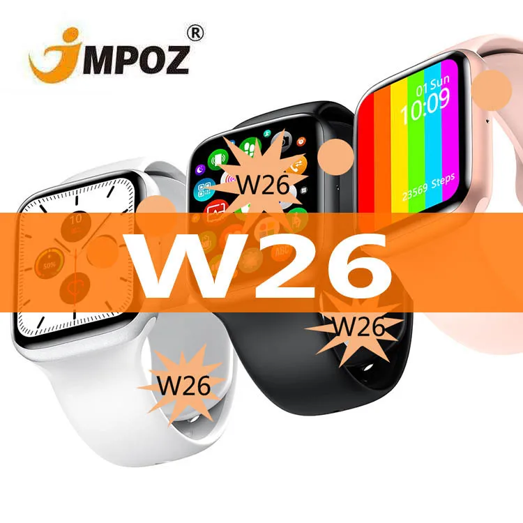 

Original IP68 Waterproof 1.75 Inch Seri 6 Series 6 W26 Plus W26PRO W26+ Relojes Bracelet 44mm Smartwatch T500 X7 Smart Watch W26
