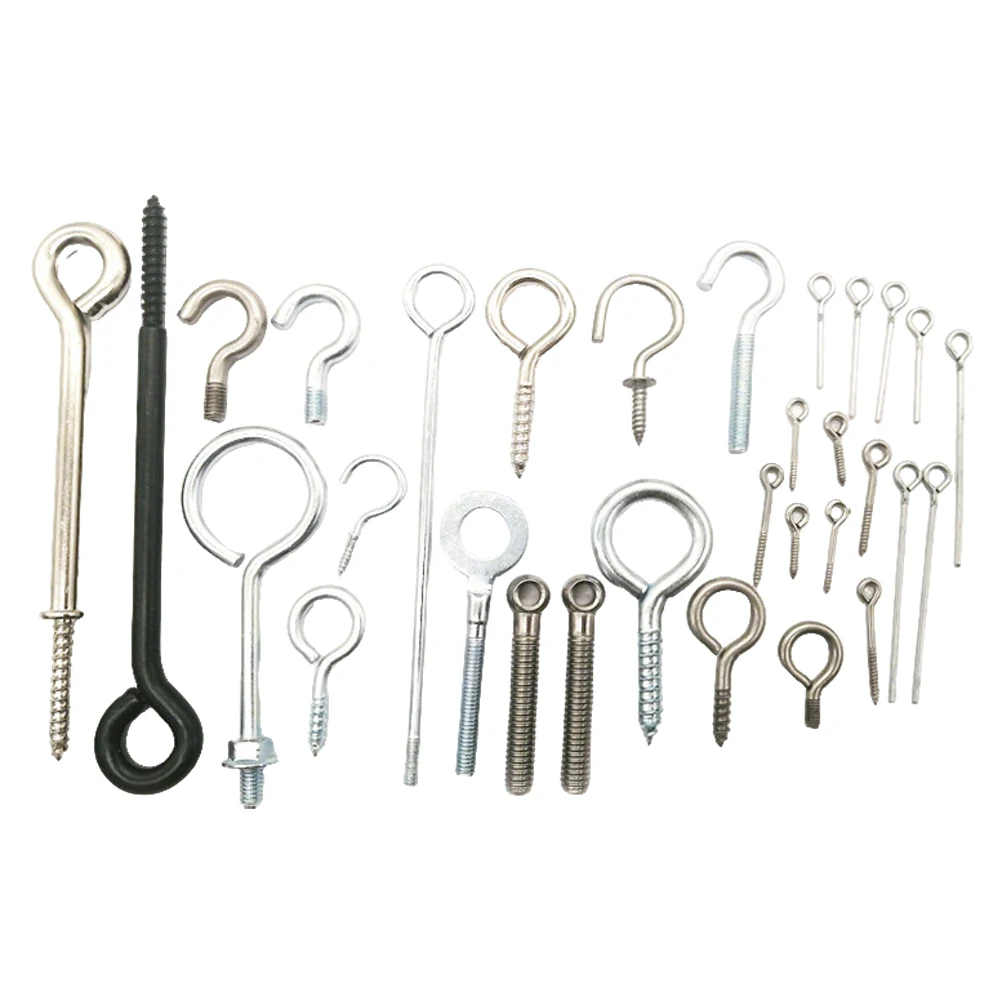 DongJi Hook Screws Eye Bolt Hook Screw Stainless Steel Solar Panel Screw Set up a Tent for Outdoor Camping