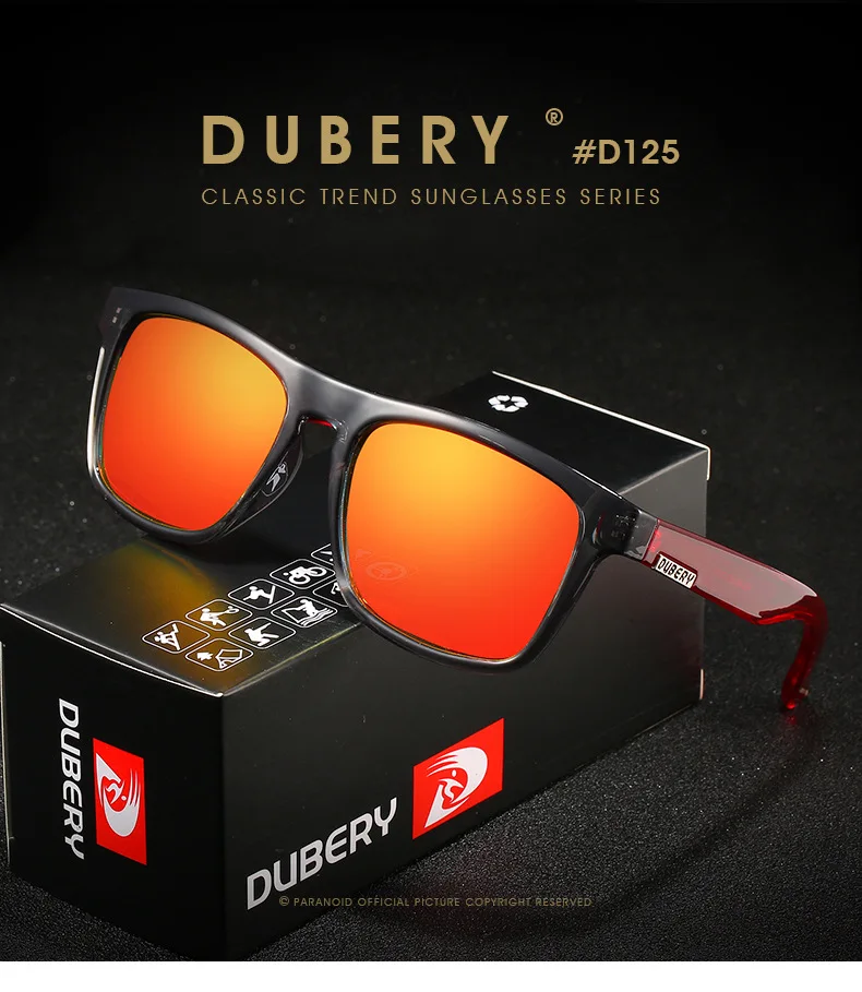 DUBERY Men Women Retro Vintage Polarized Sunglasses Driving Shades Eyewear UV400 