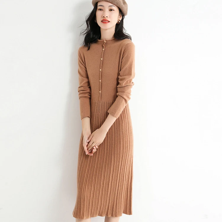 

autumn sweaters for women 2021 long sleeve winter sweater mid-length pullover sweater dress, Mix color is available