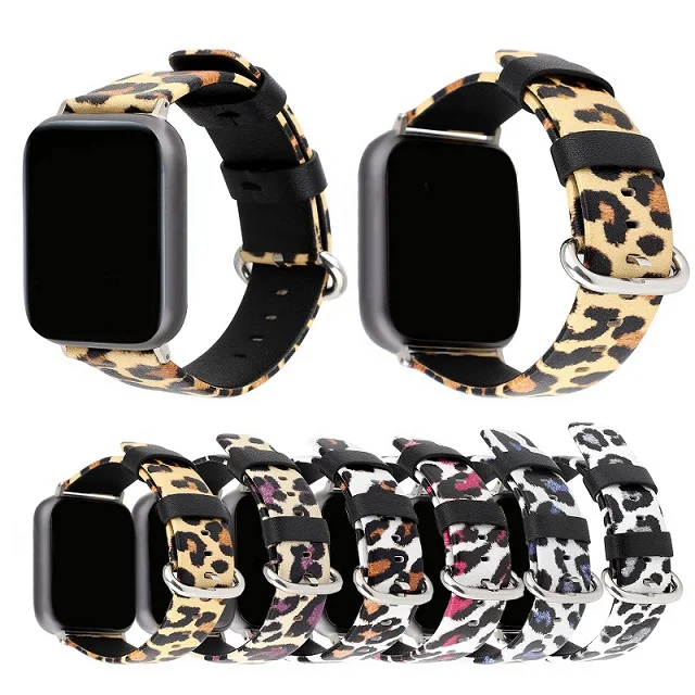 

Fashion Leopard Skin Design 38/40mm 42/44mm Genuine Leather Smart Watch Strap