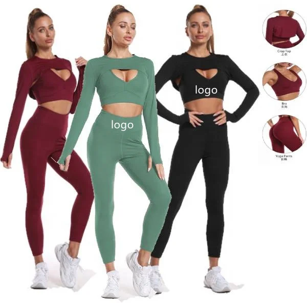 

Wholesale quick dry sport bra popular Women Custom Logo Activewear Fitness Yoga wear Sports Sportswear Bra Leggings Gym Yoga Set