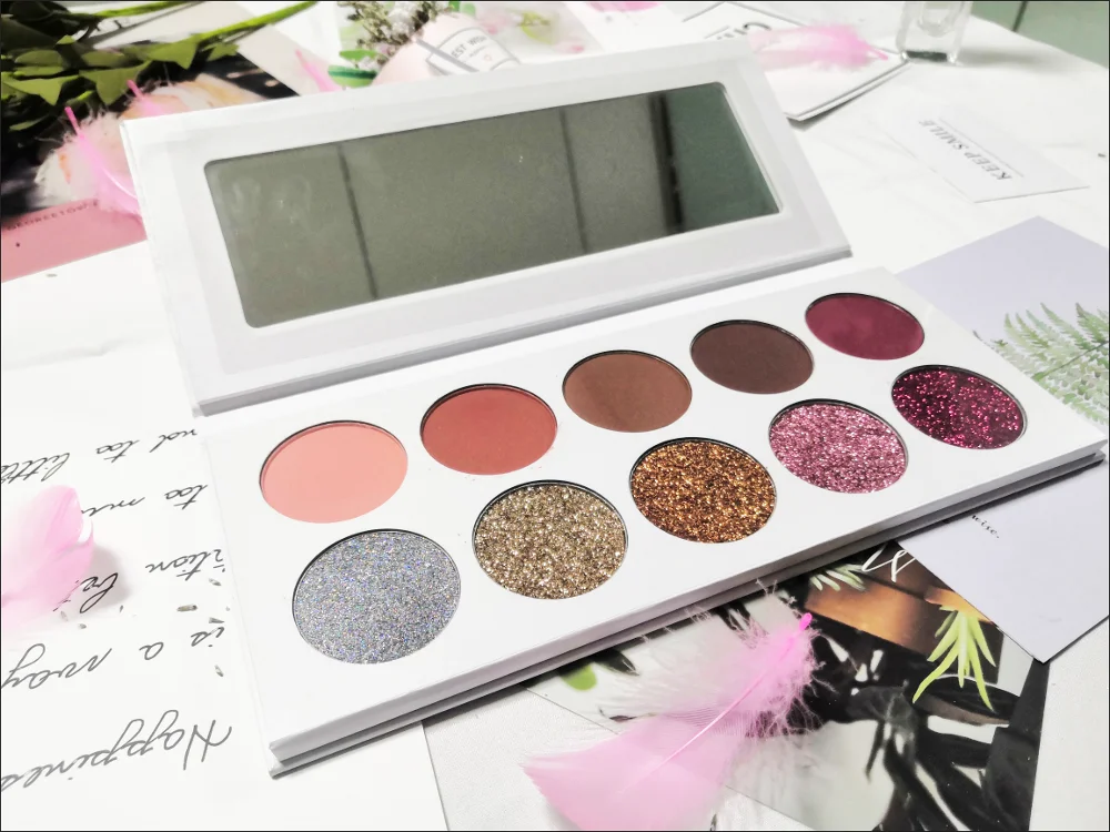 
high pigment 10 color eyeshadow palette private label 