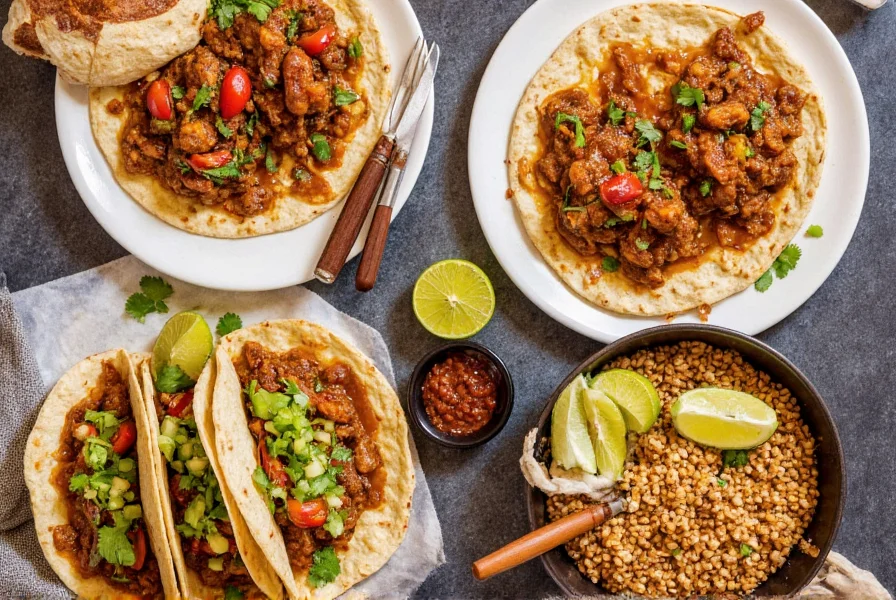 Various dishes featuring chipotle adobo including tacos, sauce, and marinade in preparation