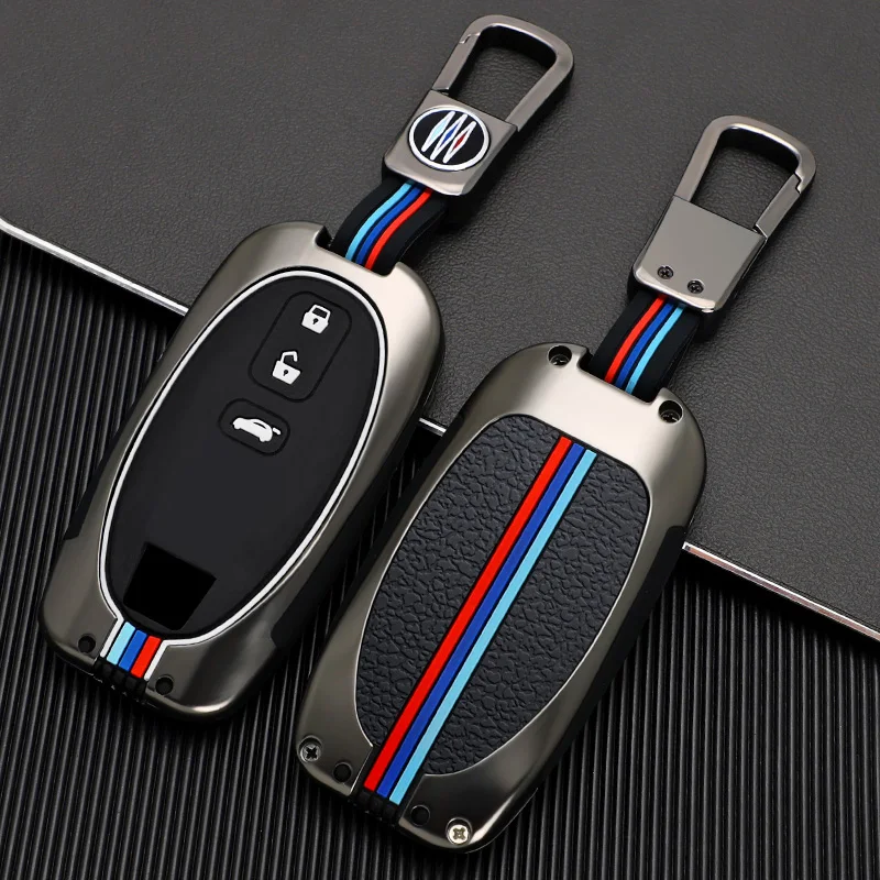 

Zinc Alloy Car Smart Key Cover Case Fob for Luxgen U6 U7 SUV S5 2020 2021 Protect Shell Keychain Auto Accessories Car-Styling