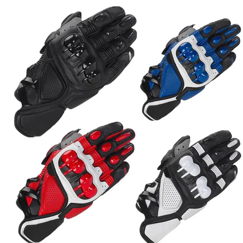 

Custom S1 Leather Motorcycle Riding Gloves Touch Screen Motorcycle Racing Gloves Breathable Motorbike Bike ATV MTB Hand Gloves