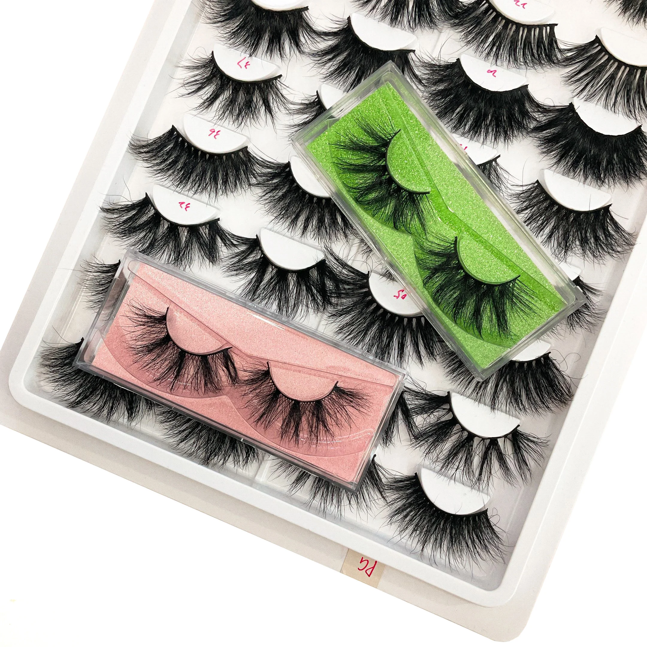 

Eye lash 25 mm fluffy 100% mink lashes with private label mink eyelashes 3d mink lashes, Black