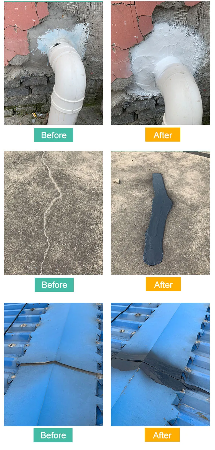 Leak Seal Flexible Rubber Coating Spray Paint for Stop Leaks
