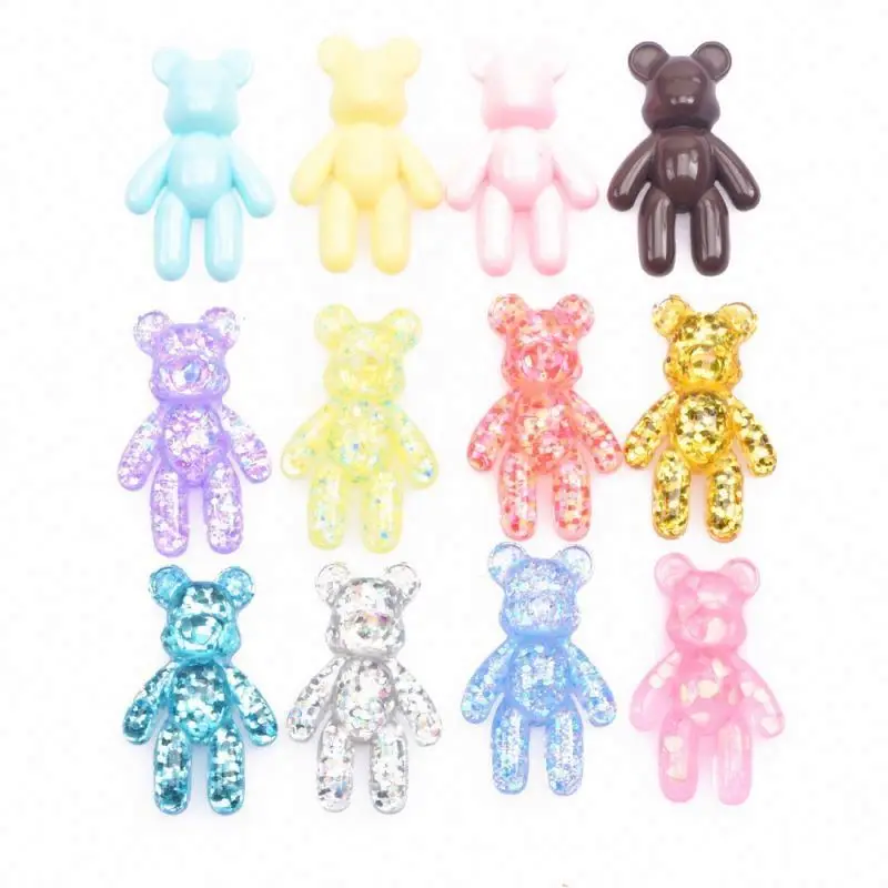 

Wholesale DIY Resin Bear Designer Charms for Croc Sandals Accessories Beer Butterfly Resin Charms for Clog Shoes Decoration, As pictures shown