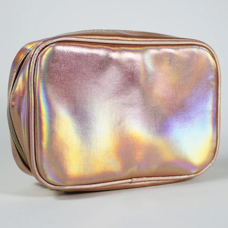 

Custom Women Recycled Cosmetic Packaging Bag, Pink , gold , customized color