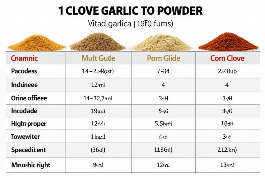 1 Clove Garlic to Powder: Exact Conversion Chart