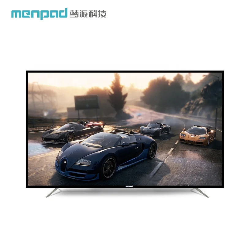 

android 9.0 wifi tempered glass 4k UHD lcd big tv internet smart 75inches led television sets