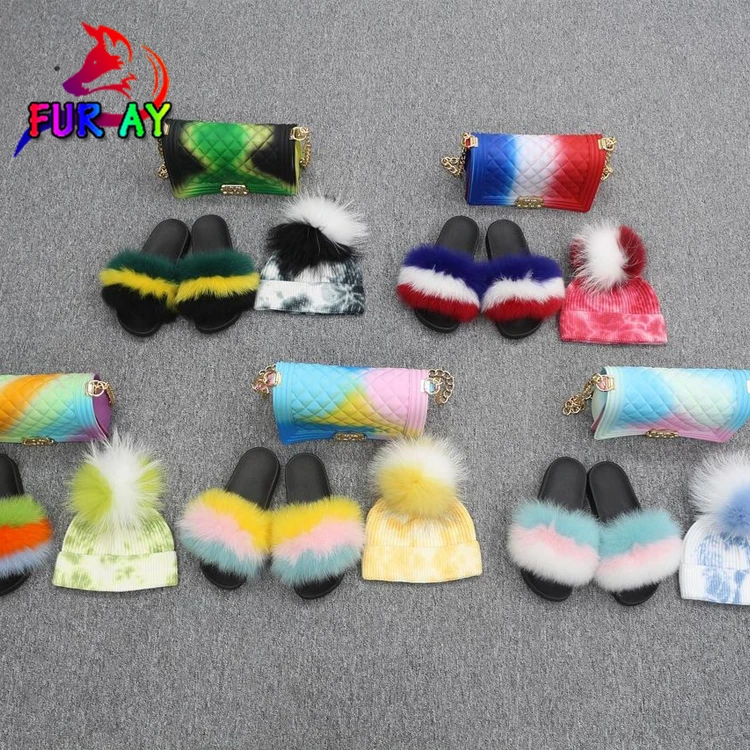 

New hot sale fur slides for kids slides fur diamond fur slides