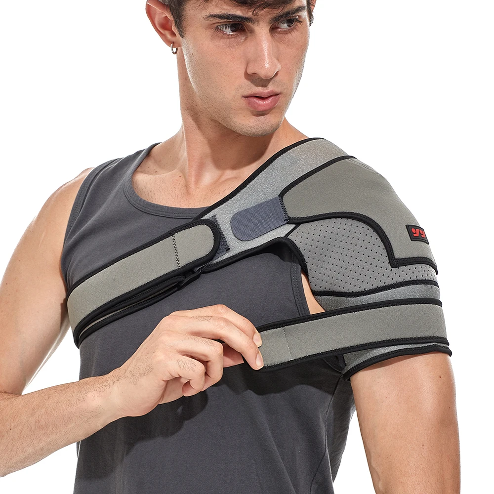 

Good quality neoprene orthopedic shoulder support brace adjustable fitness shoulder protector, Grey