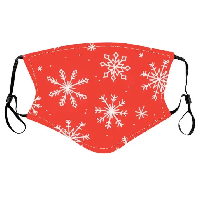 Christmas Facemask With Adjustable Ear Loops For Women Men Adult Soft Fabric Breathable Washable Reusable Face Masks