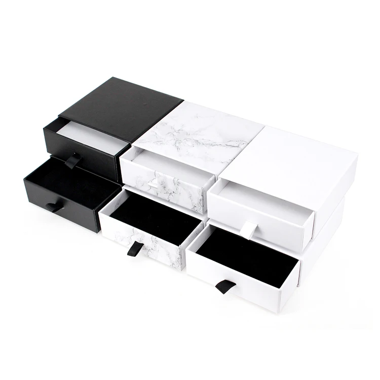 

Wholesale drawer style jewelry box with custom logo jewelry pouch, Customzied