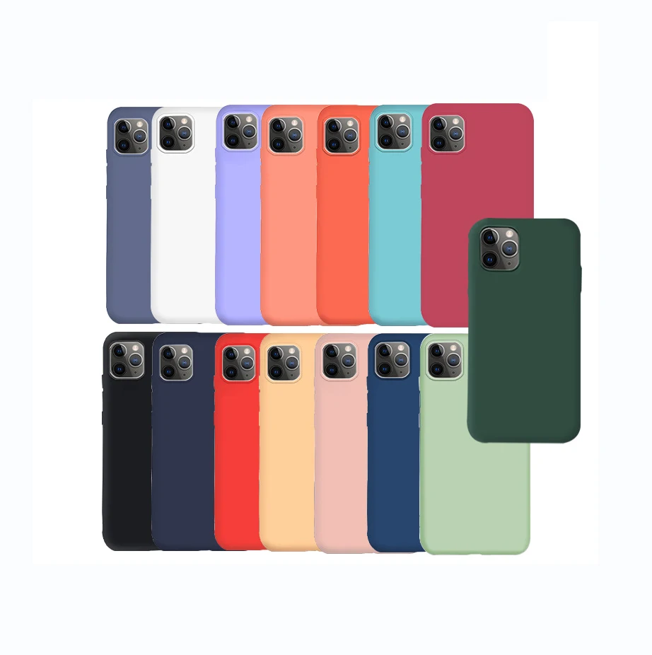 

2020luxury accessories Liquid Silicone Gel Rubber Full Protection Shockproof phone case for IPhone 12 Mobile Phone Bags