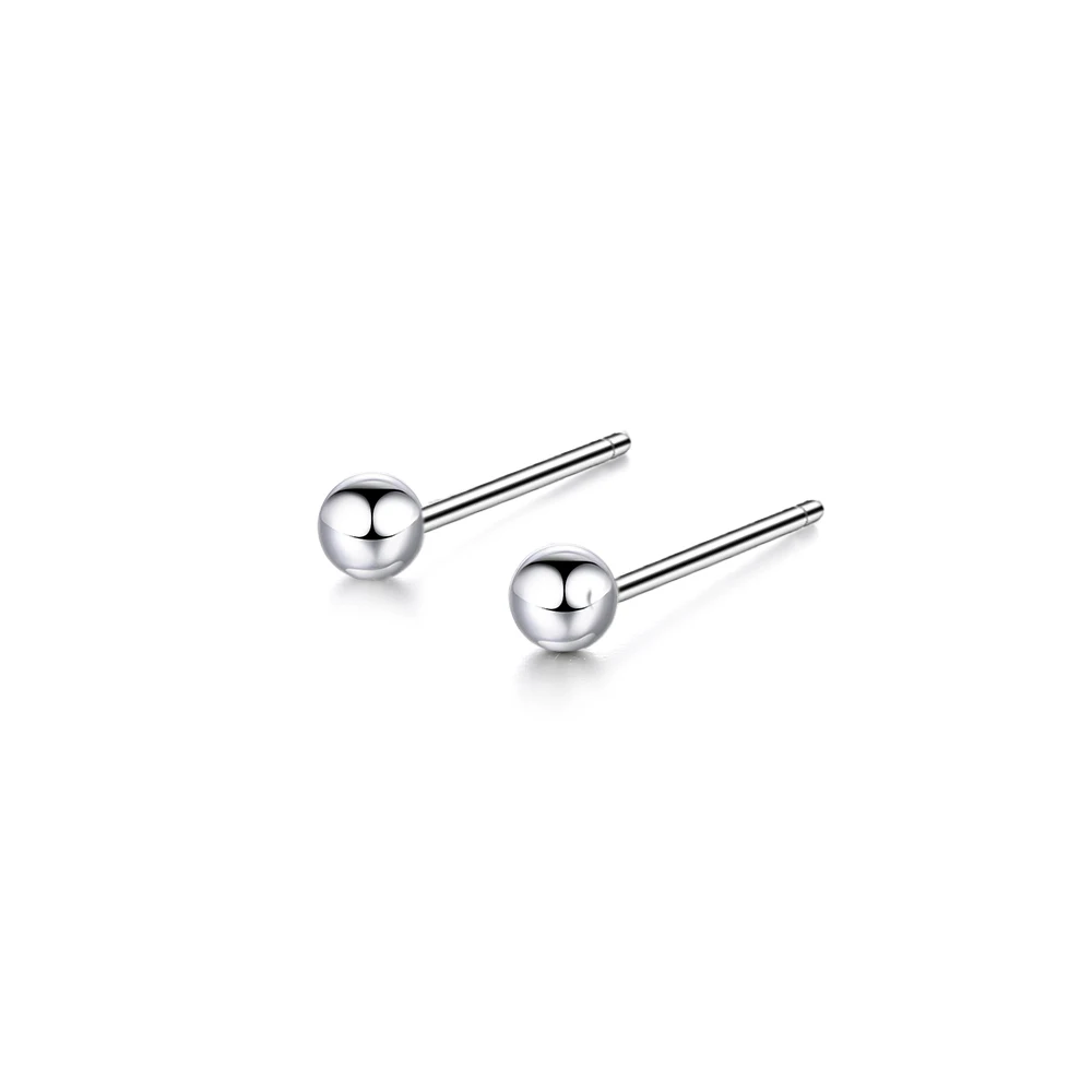 

Minimalist Stainless Steel Hypoallergenic Jewelry Trendy Simple Polished Stud Earrings Gold Silver 3mm Ball Stud Earrings