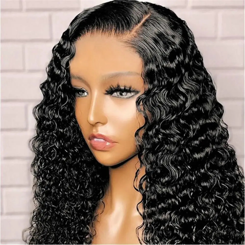 

13x6 HD Transparent Pre Plucked Hairline 180% Density Brazilian Water Wave Lace Front Human Hair Wigs for Black Women