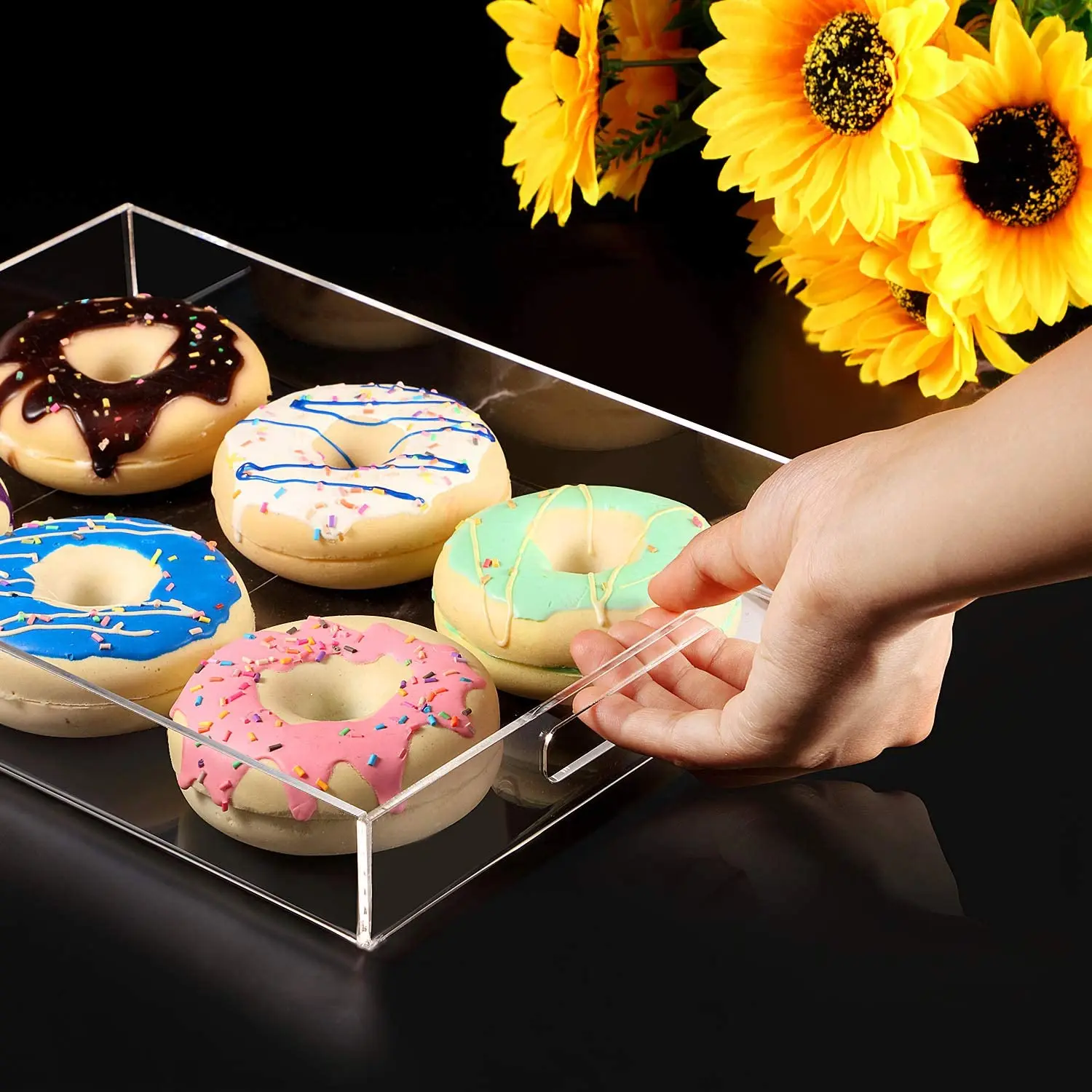 Clear Acrylic Serving Trays Wholesale With Handles Buy Plastic