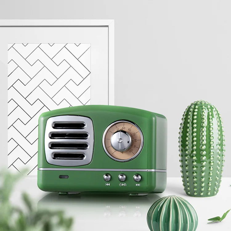 Retro Radio Bluetooth Speaker Vintage Mini Wireless Speaker Heavy Bass 3D Stereo Surround HiFi Sound TV Bluetooth Speaker - ANKUX.COM