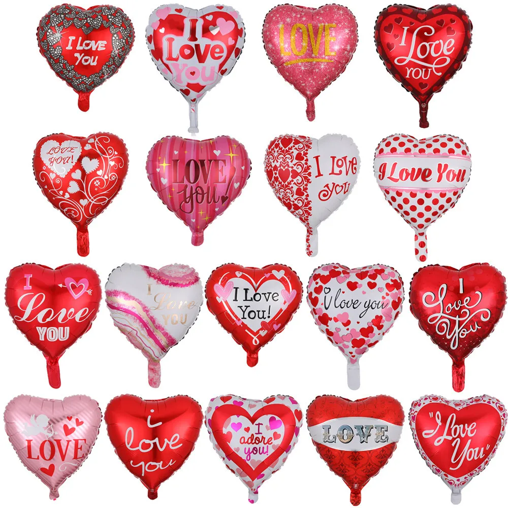 

Hot Design 18inch Red Love Heart Helium Balloons For Valentines Mother Day Balloon Wedding Party Decoration Ballon Globos