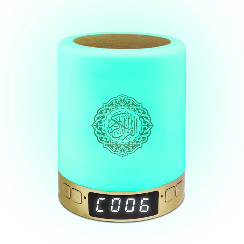 

muslim quran Touch lamp LED clock quran speaker kids gift digital light app control remote control accessories, 7 changeable colorful lights