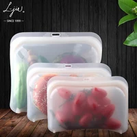 

Reusable Silicone 100% Easy to Open and Close New Style Silicone Food Storage Sandwich Bulk Cooking Bag Set for Sous Vide Liquid