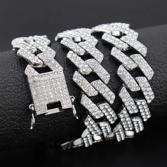 

New Color 20mm Choker Cuban Link Chain Prong Hip Hop Necklace For Men Fashion Jewelry