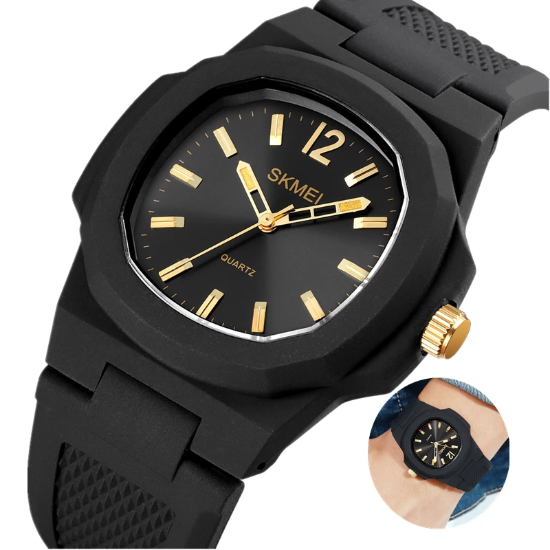 

SKMEI 1717 Custom Brand Quartz Watches Silicone Band OEM Men Wristwatch Wholesale