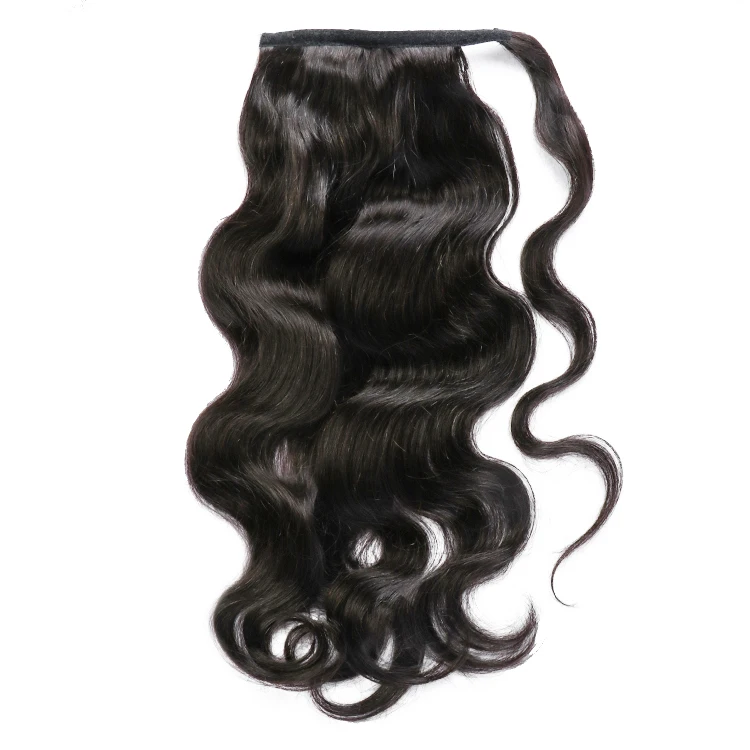 

35cm cuticle aligned virgin hair Hairpiece Wig Women Long Wave Curly Clip Synthetic Hair Ponytails Wigs Extension