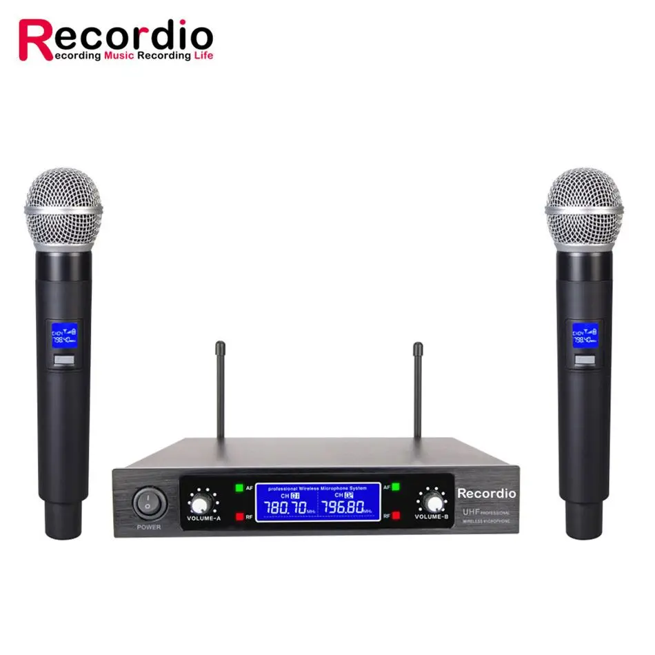 

GAW-V744 Brand New Wireless Microphone KTV With High Quality, Silver&black