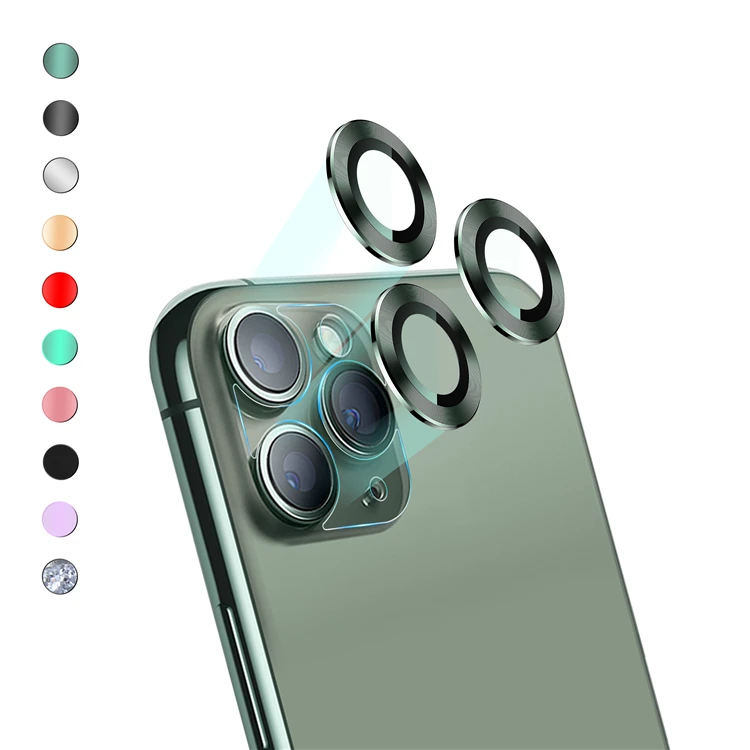 

Premium Tempered Glass Aluminum Alloy Lens Screen Cover Film for iPhone 11 Pro Max/11 Pro