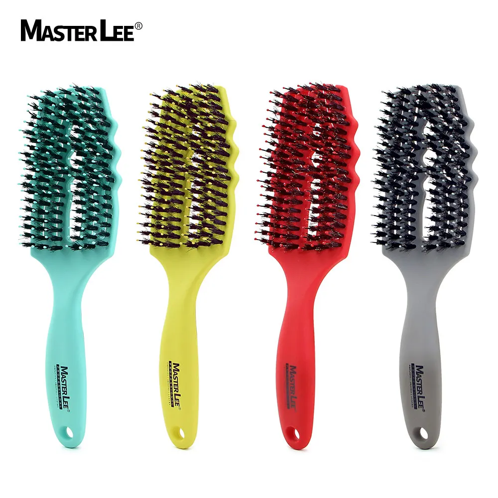

High quality 6 claw haircomb varied boar bristle brush massage ABS vent hair brush