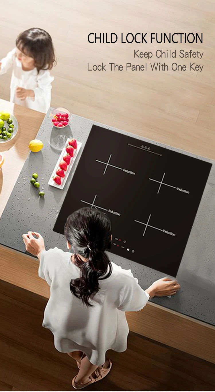 Electrical Multicooker Four Burners Indection Cooker Built In Hot Pot