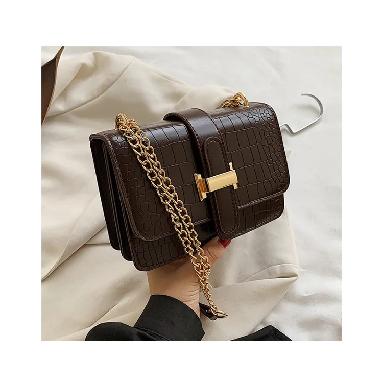 

Wholesale China PU Leather Hand Bag Chain Retro Crocodile Pattern Shoulder Bags Ladies Purses and Handbag for Women, Customized