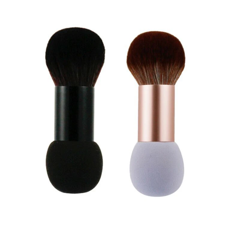

black, gray and golden heads double ended makeup makeup brush single